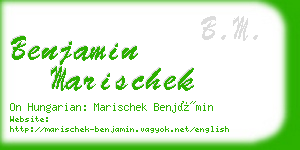 benjamin marischek business card